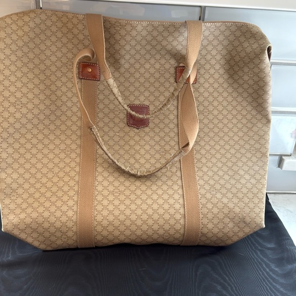 Vintage Celine Tote Bag About 20x18 M08 SEE PHOTOS FOR CALLOUTS - Picture 2 of 13